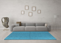 Machine Washable Solid Light Blue Modern Rug in a Living Room, wshurb2929lblu