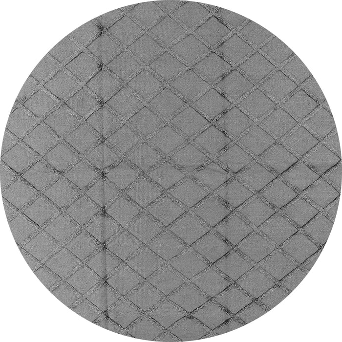Round Solid Gray Modern Rug, urb2929gry