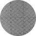 Round Solid Gray Modern Rug, urb2929gry