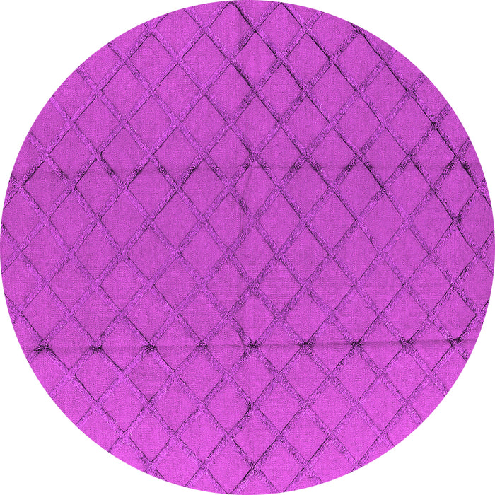 Round Solid Pink Modern Rug, urb2929pnk