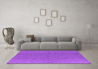 Machine Washable Solid Purple Modern Rug, wshurb2929pur