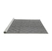 Sideview of Machine Washable Solid Gray Modern Rug, wshurb2929gry