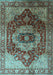 Machine Washable Persian Light Blue Traditional Rug, wshurb2930lblu