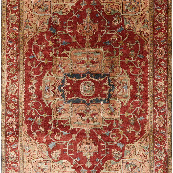 Machine Washable Industrial Modern Red Rug, wshurb2930