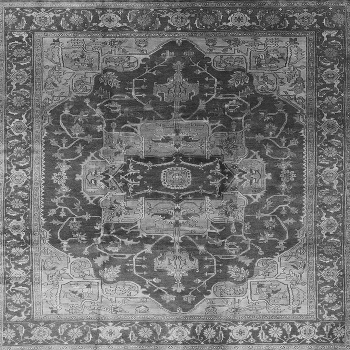 Square Persian Gray Traditional Rug, urb2930gry