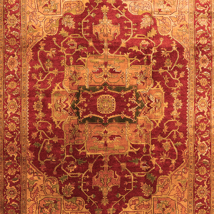 Machine Washable Persian Orange Traditional Area Rugs, wshurb2930org