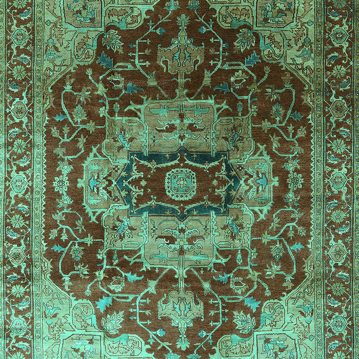Machine Washable Persian Turquoise Traditional Area Rugs, wshurb2930turq