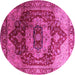 Round Persian Pink Traditional Rug, urb2930pnk