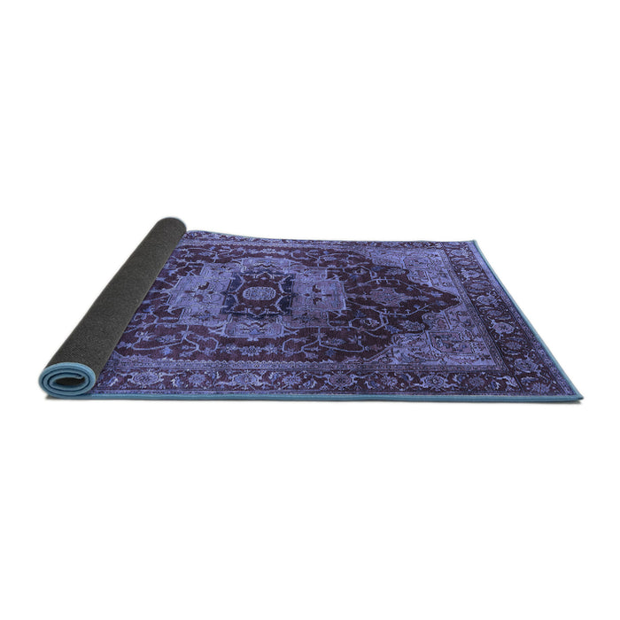 Sideview of Persian Blue Traditional Rug, urb2930blu