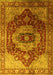 Machine Washable Persian Yellow Traditional Rug, wshurb2930yw