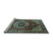 Sideview of Machine Washable Persian Light Blue Traditional Rug, wshurb2930lblu