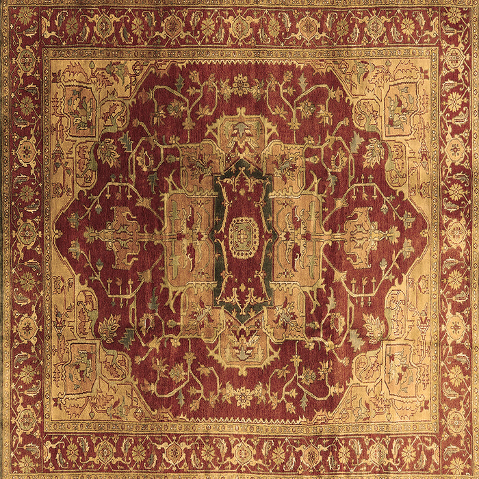 Square Persian Brown Traditional Rug, urb2930brn