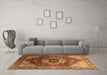 Machine Washable Persian Brown Traditional Rug in a Living Room,, wshurb2930brn