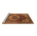 Sideview of Machine Washable Persian Brown Traditional Rug, wshurb2930brn