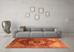 Machine Washable Persian Orange Traditional Area Rugs in a Living Room, wshurb2930org