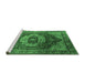 Sideview of Machine Washable Persian Emerald Green Traditional Area Rugs, wshurb2930emgrn