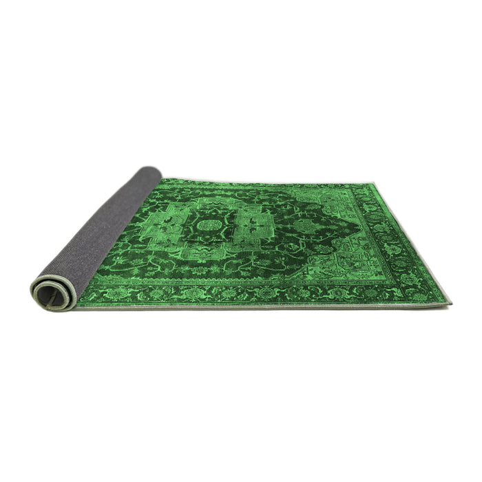 Sideview of Persian Emerald Green Traditional Rug, urb2930emgrn