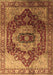 Machine Washable Persian Brown Traditional Rug, wshurb2930brn