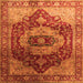 Square Persian Orange Traditional Rug, urb2930org