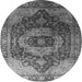 Round Persian Gray Traditional Rug, urb2930gry
