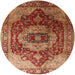 Round Mid-Century Modern Red Persian Rug, urb2930