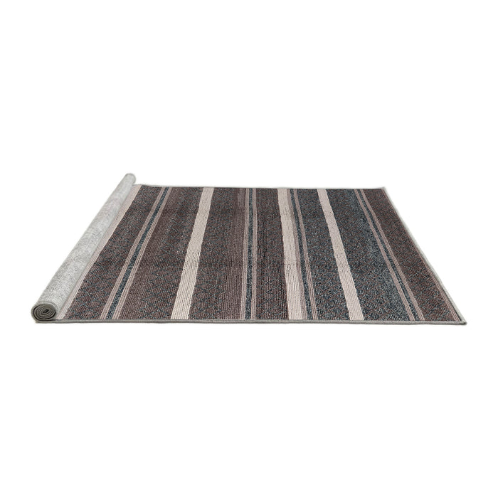 Sideview of Machine Washable Industrial Modern Black Rug, wshurb2931