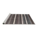 Sideview of Machine Washable Industrial Modern Black Rug, wshurb2931