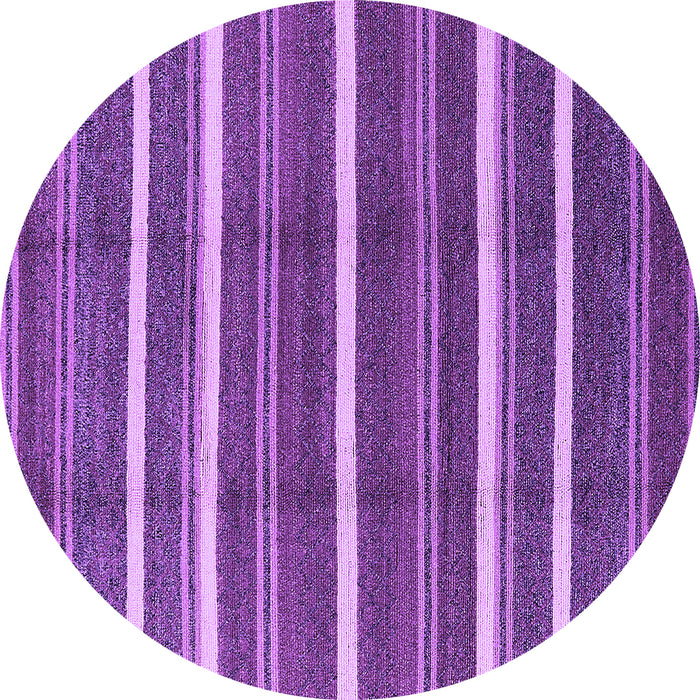 Round Machine Washable Oriental Purple Industrial Area Rugs, wshurb2931pur