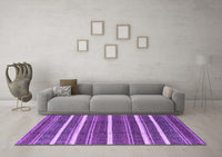 Machine Washable Oriental Purple Industrial Rug, wshurb2931pur