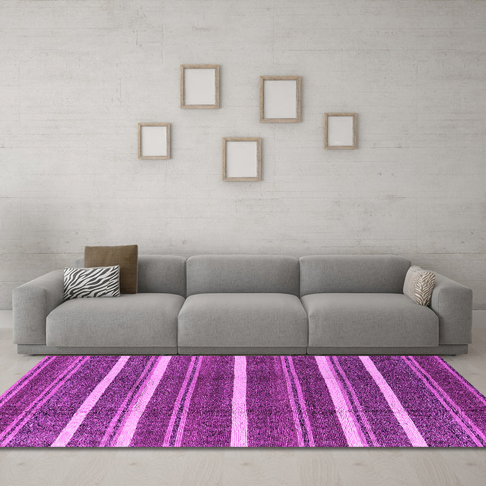 Machine Washable Oriental Pink Industrial Rug in a Living Room, wshurb2931pnk