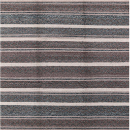 Square Machine Washable Industrial Modern Black Rug, wshurb2931