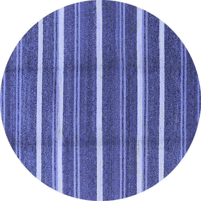 Round Oriental Blue Industrial Rug, urb2931blu