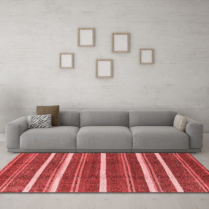 Industrial Red Washable Rugs