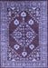 Machine Washable Oriental Blue Industrial Rug, wshurb2932blu