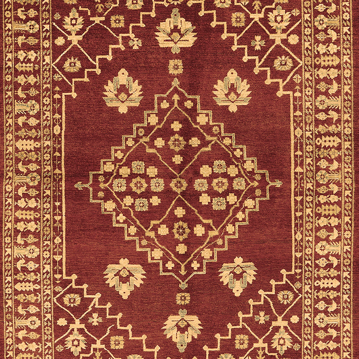Machine Washable Oriental Brown Industrial Rug, wshurb2932brn