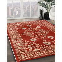 Mid-Century Modern Red Oriental Rug, urb2932