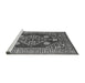 Sideview of Machine Washable Oriental Gray Industrial Rug, wshurb2932gry