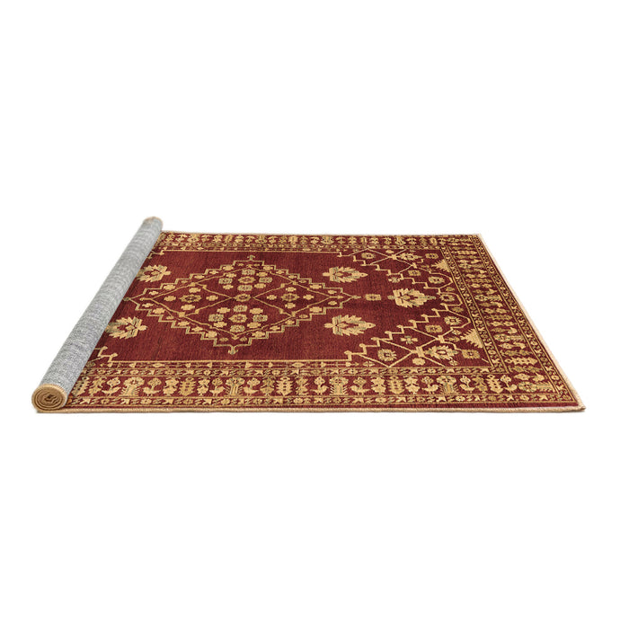 Sideview of Machine Washable Oriental Brown Industrial Rug, wshurb2932brn