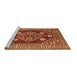 Sideview of Machine Washable Oriental Brown Industrial Rug, wshurb2932brn