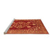 Sideview of Machine Washable Oriental Orange Industrial Area Rugs, wshurb2932org