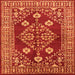 Square Oriental Orange Industrial Rug, urb2932org