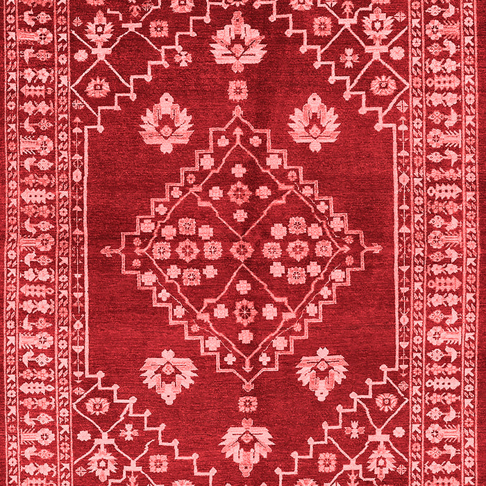 Machine Washable Oriental Red Industrial Rug, wshurb2932red