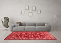 Machine Washable Oriental Red Industrial Rug, wshurb2932red