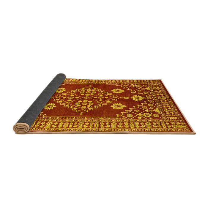Sideview of Oriental Yellow Industrial Rug, urb2932yw