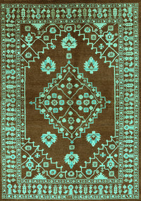 Oriental Turquoise Industrial Rug, urb2932turq