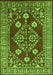 Machine Washable Oriental Green Industrial Area Rugs, wshurb2932grn