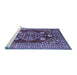 Sideview of Machine Washable Oriental Blue Industrial Rug, wshurb2932blu