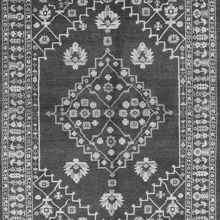 Machine Washable Oriental Gray Industrial Rug, wshurb2932gry
