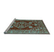 Sideview of Machine Washable Oriental Light Blue Industrial Rug, wshurb2932lblu