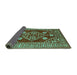 Sideview of Oriental Turquoise Industrial Rug, urb2932turq